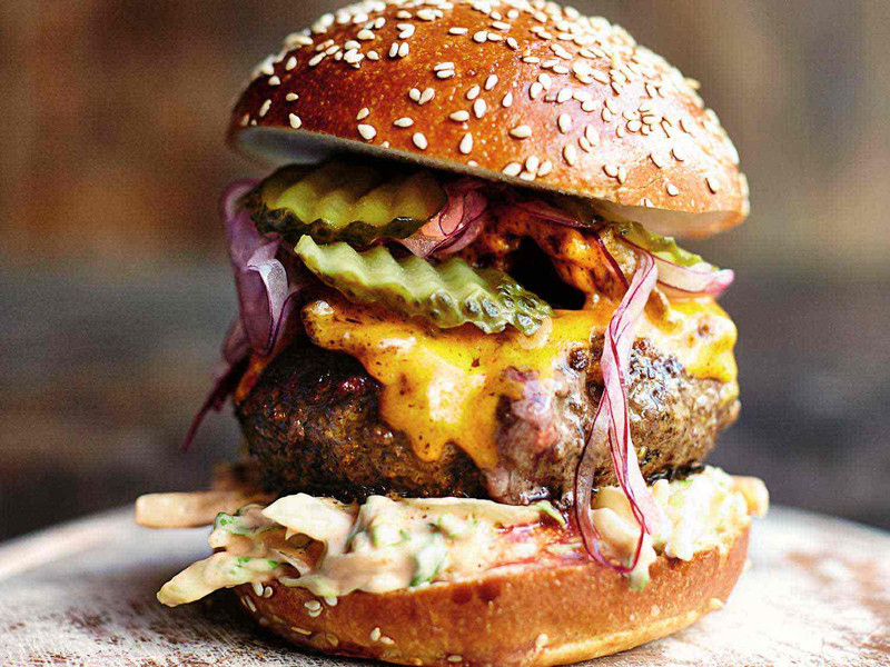 Pure beef burger